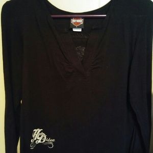 Harley-Davidson unusual v neck top